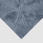 Papier Mousseline Plage côtière Sea Shell Dusty Blue Decoupage (Détail)