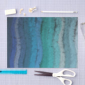 Papier Mousseline Plage Côtière Vagues salées sur Noir (Artisanat)