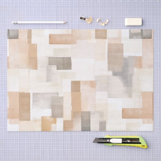 Papier Mousseline Plage Cream Rectangles Mariage (Artisanat)