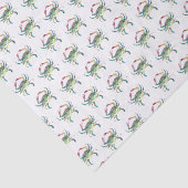 Papier Mousseline Plage de Motif d'aquarelle de crabe bleu (Détail)