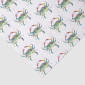 Papier Mousseline Plage de Motif d'aquarelle de crabe bleu (Détail)