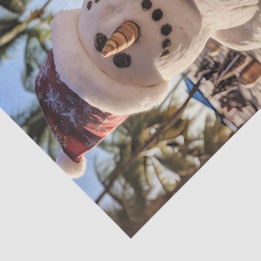 Papier Mousseline plage de Noël Sand Snowman (Détail)