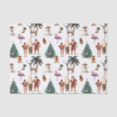 Papier Mousseline Plage de Noël tropicale Santa Claus (Recto)