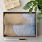Papier Mousseline Plage de sable avec Surf en mousse (Cadeau)
