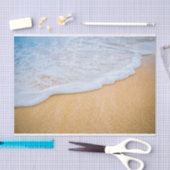 Papier Mousseline Plage de sable avec Surf en mousse (Artisanat)