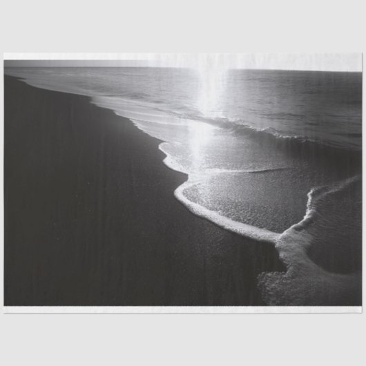 Papier Mousseline Plage de sable noir découpage (Recto)