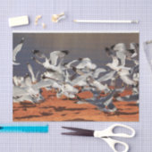 Papier Mousseline Plage de Seaguls (Artisanat)