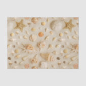 Papier Mousseline Plage de Starfish et Seashells (Recto)