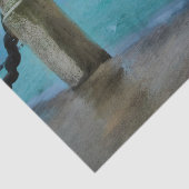 Papier Mousseline Plage d'été Nautique Front bleu Turquoise Aquarell (Détail)