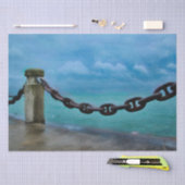 Papier Mousseline Plage d'été Nautique Front bleu Turquoise Aquarell (Artisanat)