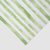 Papier Mousseline Plage Green White Stripes Anniversaire (Détail)