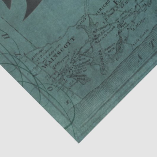 Papier Mousseline Plage Océan Nautique Lobster Crab Est Hampton Cart (Détail)