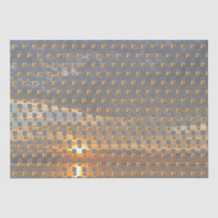 Papier Mousseline Plage paisible Ocean Sky Sunrise Collage Tissu Pa