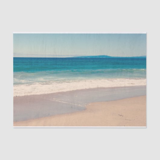 Papier Mousseline Plage Photo Ocean Blue Pittoresque (Recto)
