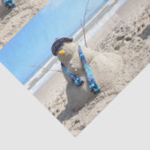 Papier Mousseline Plage / Sculpture de sable Noël Snowman (Détail)