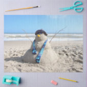 Papier Mousseline Plage / Sculpture de sable Snowman Noël Tissue P (Artisanat)