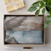 Papier Mousseline Plage Shack Rustique Peinture Côtière Découpage (Cadeau)