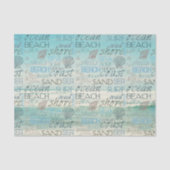 Papier Mousseline Plage Surf Sable Mer (Recto)