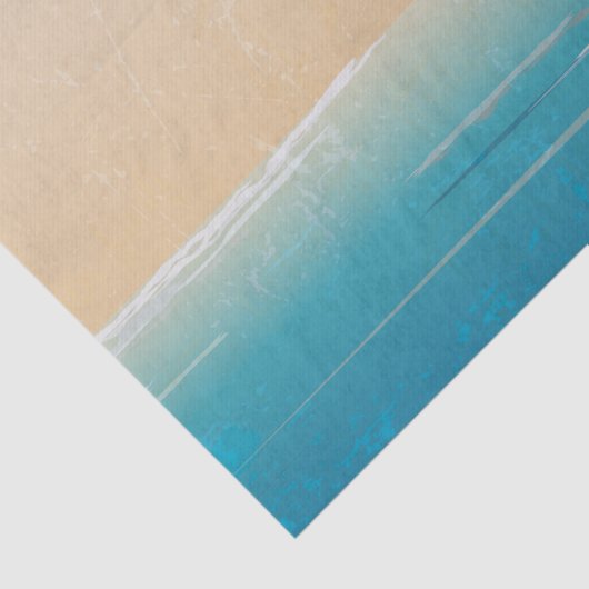 Papier Mousseline Plage, tissu d'océan (Détail)