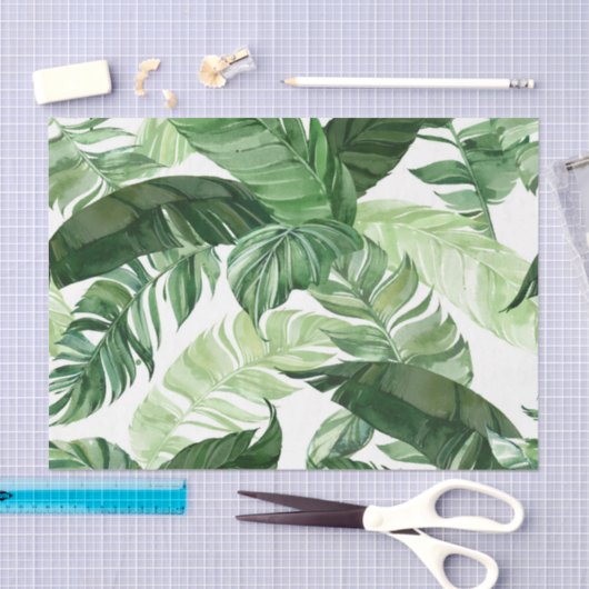 Papier Mousseline Plage tropicale (Artisanat)