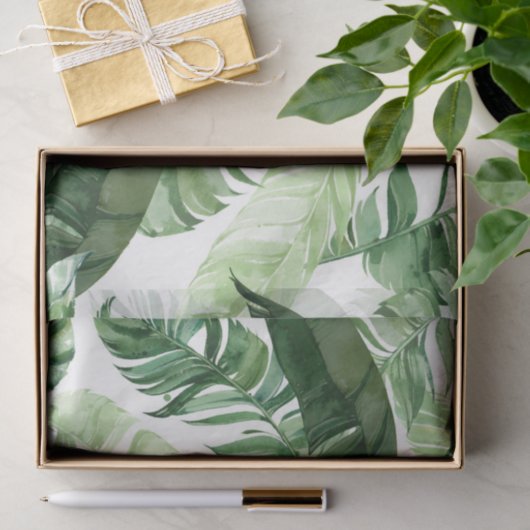 Papier Mousseline Plage tropicale (Cadeau)