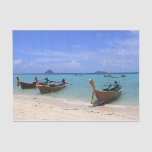 Papier Mousseline Plage tropicale (Recto)