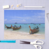 Papier Mousseline Plage tropicale (Artisanat)