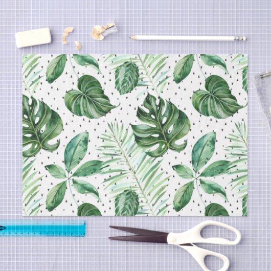 Papier Mousseline Plage tropicale (Artisanat)