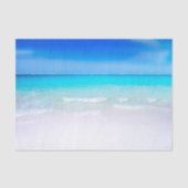 Papier Mousseline Plage tropicale avec mer turquoise (Recto)