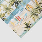 Papier Mousseline Plage tropicale avec planches (Détail)