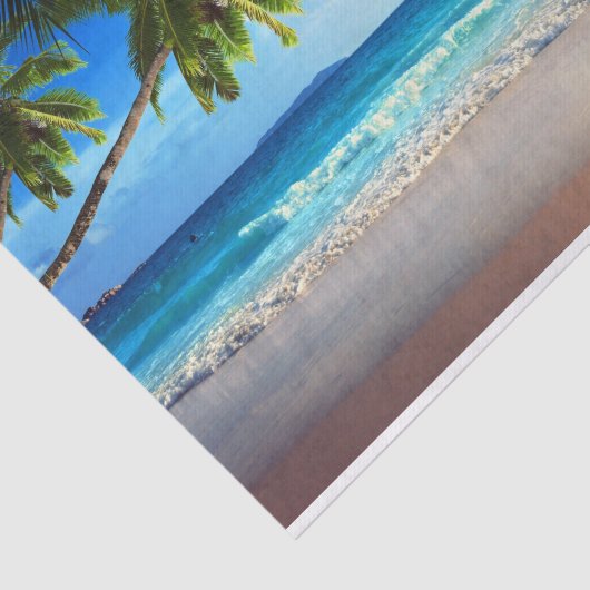 Papier Mousseline Plage tropicale de paradis (Détail)