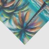 Papier Mousseline Plage tropicale Palmiers Chalk-Pastel Découpage (Détail)