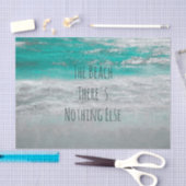 Papier Mousseline Plage Turquoise Blanc Tropical Ocean Waves Côte (Artisanat)