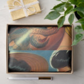 Papier Mousseline Plage Vintage tatouée (Cadeau)