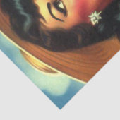 Papier Mousseline Plage Vintage tatouée (Détail)