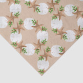 Papier Mousseline Plage Wreath Sea Stars Sable Dollars Noël (Détail)