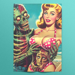 Papier Mousseline Plage Zombie fille