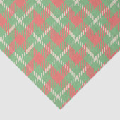 Papier Mousseline Plaid à base verte de Noël (Détail)