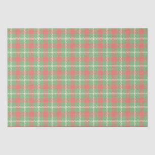Papier Mousseline Plaid à base verte de Noël