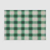 Papier Mousseline Plaid à la crème verte (Recto)