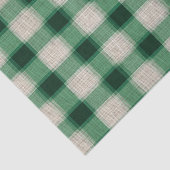 Papier Mousseline Plaid à la crème verte (Détail)