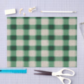 Papier Mousseline Plaid à la crème verte (Artisanat)