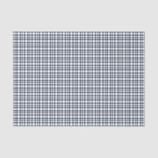 Papier Mousseline Plaid blanc bleu 1 (Recto)