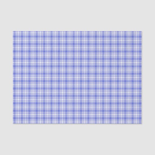 Papier Mousseline Plaid blanc bleu 2 (Recto)