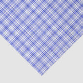 Papier Mousseline Plaid blanc bleu 2 (Détail)
