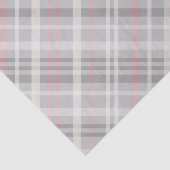 Papier Mousseline plaid blanc gris rose classique (Détail)