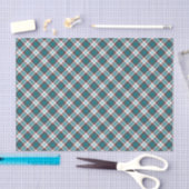 Papier Mousseline Plaid blanc rouge marron Turquoise traditionnel (Artisanat)