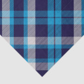 Papier Mousseline Plaid Bleu (Détail)