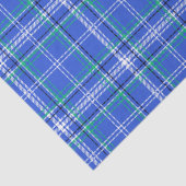 Papier Mousseline Plaid bleu et vert (Détail)