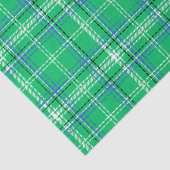 Papier Mousseline Plaid bleu et vert (Détail)